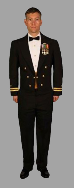 MO Dinner Dress Blue Jacket